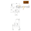 Zamek meblowy 003 - ZMB2P - wierzchni niklowany prawy